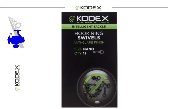 KODEX Hook Ring Swivels Nano - Inhalt 12st
