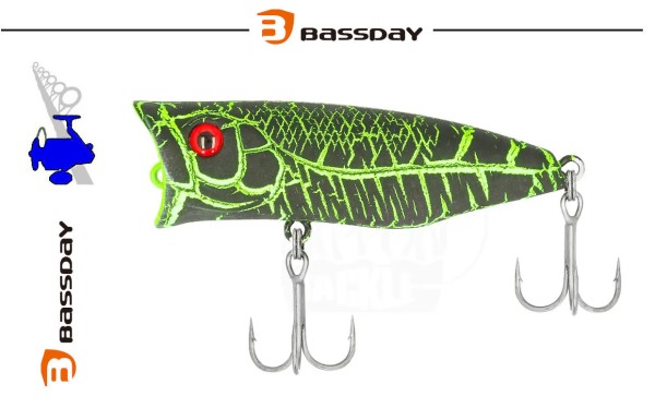 Bassday Mogul Popper 65 Topwater / Oberflächenwobbler - versch. Design/Farben