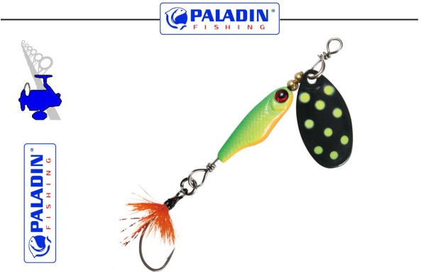 Paladin Spinner Rotor “Oli” - mit Fischkörper - 5,6g - Firetiger - Einzelhaken