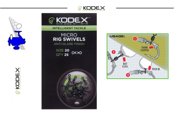 KODEX Micro Rig Swivels - Gr.20 - Inh.25st
