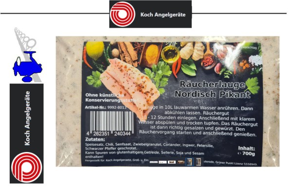 Koch Angelgeräte Räucherlauge - Nordisch Pikant 700g