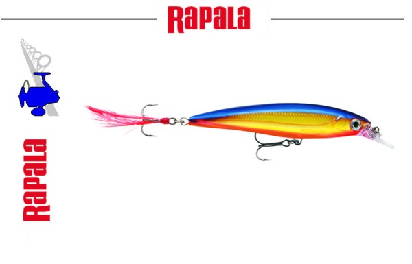 RaPaLa XR-10 - X-Rap Extreme Action Slashbait -10cm - TT 1,2-1,8m - 13g- Hot Steel