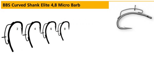 Mustad BBS Carp Hooks Curved Shank Elite Titan versch. Größen