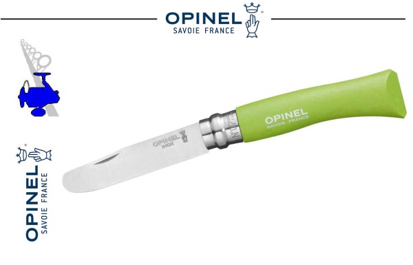 Opinel No 07, Kindermesser, rostfrei, Buchenholz grün