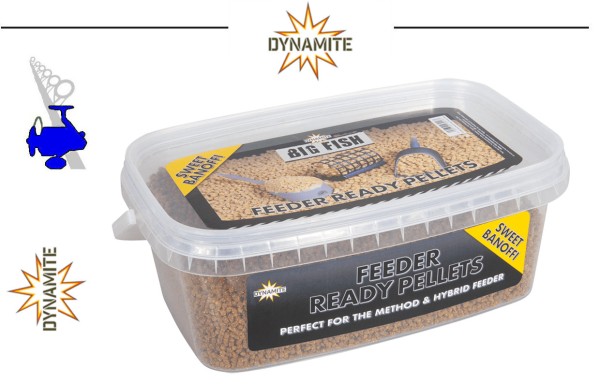 Dynamite Baits Big Fish - Feeder Ready Pellets - Sweet Banoffi - 2ltr - 1,2kg