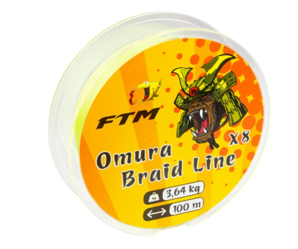 FTM Omura Braid Line X8 - 4,55kg - 100m - Yellow