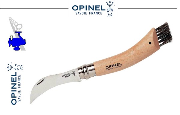 Opinel No.08 Champion - Pilz Messer inkl. Bürste