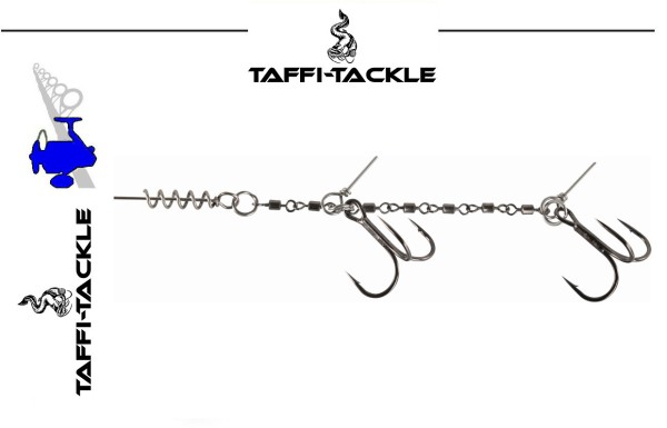 Taffi-Tackle Kunst - Naturködersystem - Gr.L - Haken 2/0 - für 25-30cm Köder