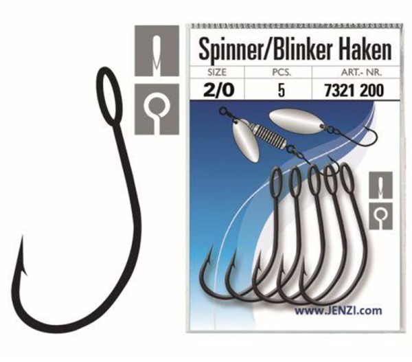 Jenzi Spinner / Blinker Haken versch. Größen - Inh. 5 st.