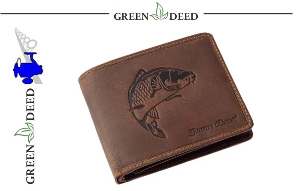 Green Deed Geldbörse - Portemonnaie - Karpfen - Carp - Braun APR1021