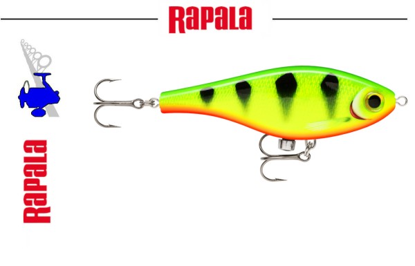 RaPaLa Super Shadow Rap Jerkbait - Side to Side Swimming Action - 11cm 41gr -TT variable - Fire Tige