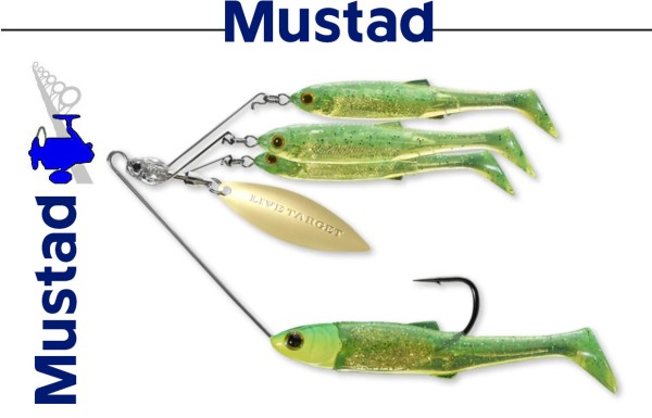 Live Targer Baitball Spinner Rig - smal - 3/8oz 11g - Lime Chartreuse Gold