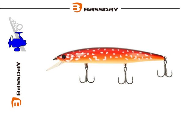 Bassday Mogul Minnow 130SP P-902 Crimson Pike