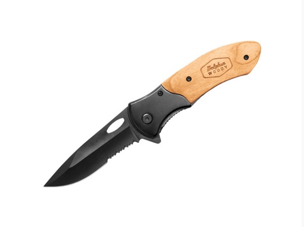 Delphin Woody Folding Knife - Einhandmesser mit Holzgriff