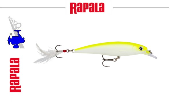 RaPaLa X-Rap XR-8 Extreme Action Slashbait - 8cm 7g - Silver Fluorescent Chartreuse UV-Active