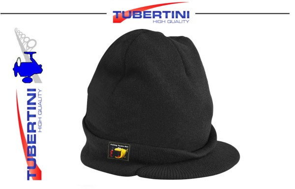 Tubertini Wintermütze Style mit Schirm unisex - black