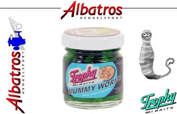 Trophy Baits Wachsmotten Larven - Bienenmaden - Natur - Grün - 25st