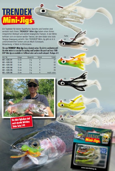 Behr Angelsport Trendex Mini - Jigs für Forelle 2g - 6cm - Inh. 4st