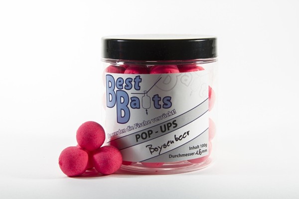 Best Baits Fluo Pop Ups - pink Boysenbeer 100g versch. Größen