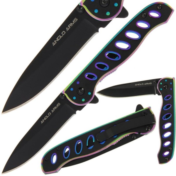 Anglo Arms Einhandmesser Black Rainbow