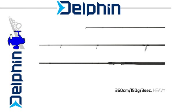 Delphin MAGMA REAXE 30T - 3,60m - 100g - 3 Teile - 5 Spitzen - Feederrute