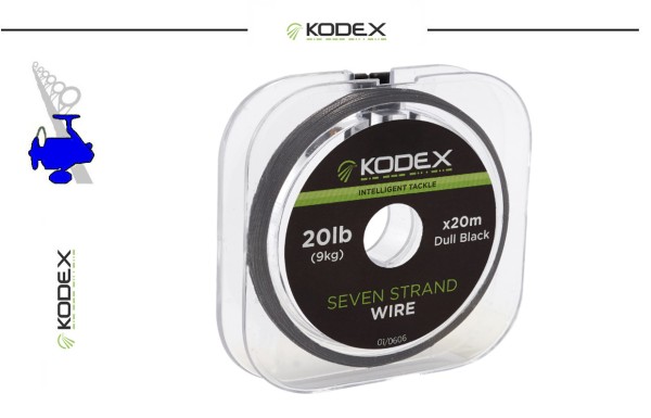 KODEX Black 7-Strand Wire 20lb (20m spool)