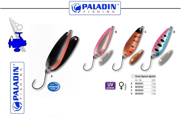 Paladin Trout Spoon No.III - Apollo - 3,5g - versch. Dekore / Farben